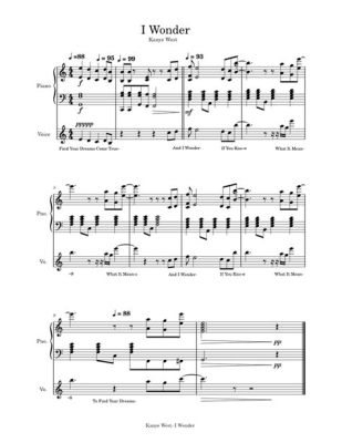 i wonder kanye west piano sheet music, does it hold the key to understanding modern music's soul?